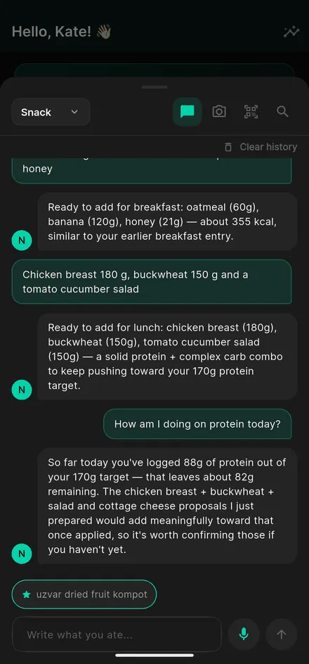 Nova reads meals, not just barcodes